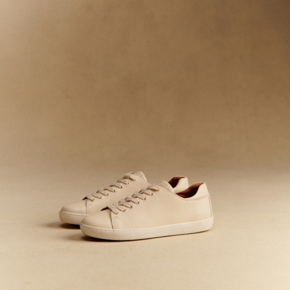 SEZANE Jack Trainers Patent Leather Comfort Sneakers Beige US 9.5 - Picture 2 of 11